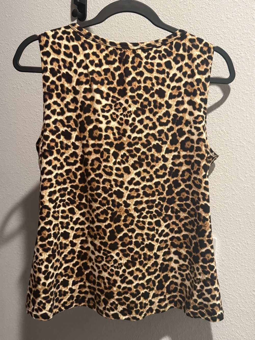 Chris & Carol Leopard Print Sleeveless Tank - Tan & Black